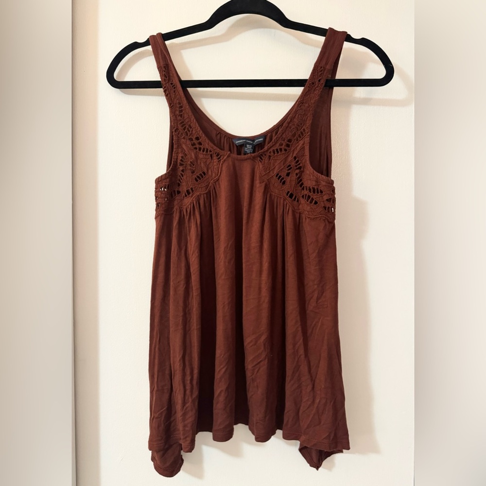 NWOT American Eagle Ultra Soft Rust Orange Tank Women's XS